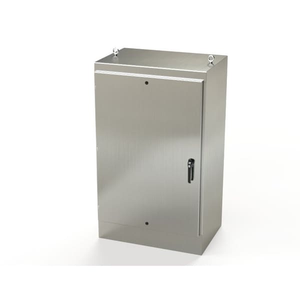 1/4 Turn Latch, 3 Point Latch with Padlock/Keylock Handle Electrical Enclosures, 60 in H, 24 in D